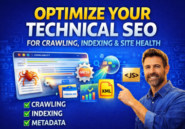 I will optimize your technical SEO for crawling indexing and site health