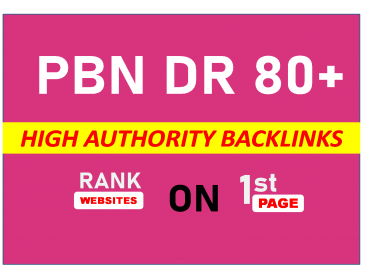 Build 10 DR 80+ permanent homepage dofollow PBN backlinks
