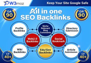 All In One 100 Backlinks-Web2.0, Profile, Forum, Comment, Bookmark, Directory for Google Ranking