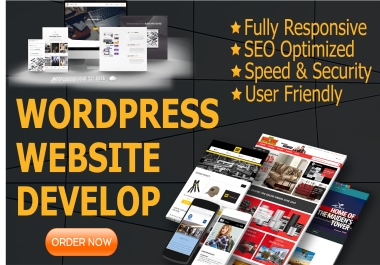 I will design and develop responsive wordpress professional website