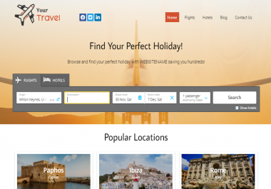 Start Your Own Travel Comparison Website - Installation,  Domain and First Month of Hosting Included