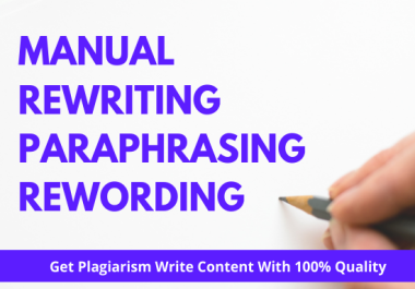 rewrite article and paraphrase content in 5 hours