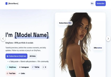 Portfolio Landing Pages. Interactive,  Mobile Responsive & SEO Ready