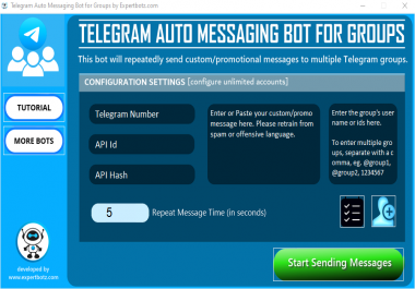 Telegram GR0UP Messaging Bot - send unlimited messages to multiple GR0UPS