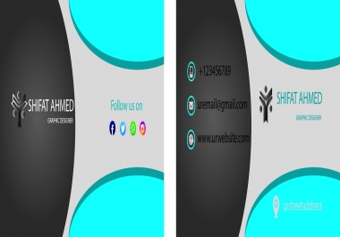 Design Your Double Side Bussiness Card In Modern Way