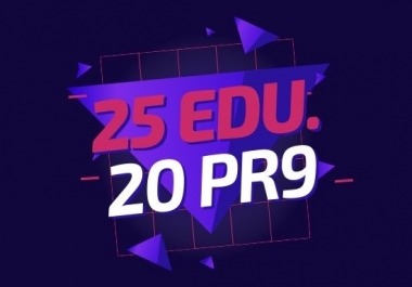Do High Quality 25 Edu and 20 Pr9 SEO Authority Backlinks Service