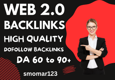 Get 2000 High Quality Web 2.0 Backlinks with DA 60 to 90+