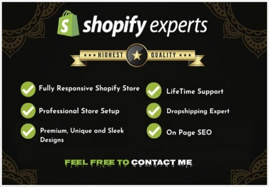 design Professional Responsive shopify website or dropshipping store