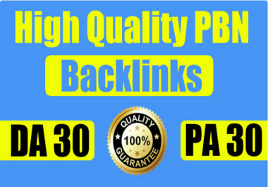 Build 10 premium Quality DA 30+ WEB PBNs Powerful Homepage Dofollow BACKLINKS