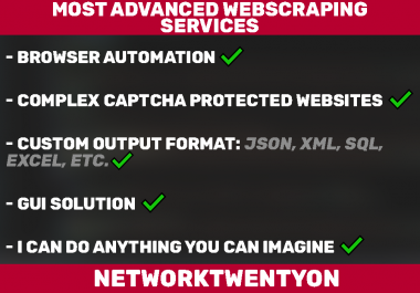I will create web scraper,  web crawler and bots to automate task