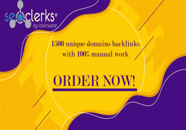 I will create 1500 backlinks ON high da sites