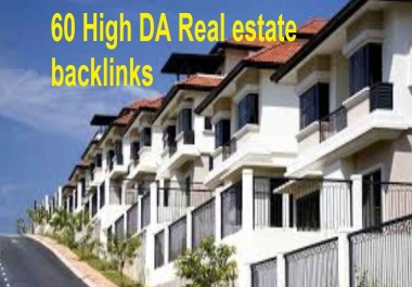 60 real estate blog comments niche related SEO backlinks