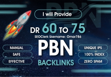 I will make 10 Permanent DR 70 Homepage High Quality PBN Backlink