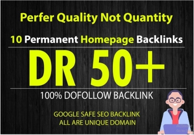 I will make 10PBN DR 50 dofollow permanent homepage pbn backlinks