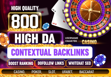 1st Page Google Rankings with 800PBNs High DA Contextual SEO Backlinks Casino Slot Betting Websites