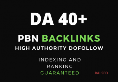 Provide you 3 DA 40+ PBN Backlinks