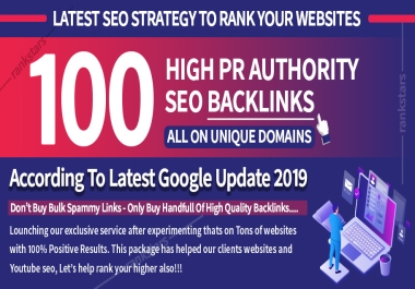 Lightning Boost your Website's Ranking With 100 High Authority Unique Domain Backlinks