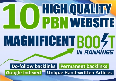 I Will Provide 10 Manual Pbn Post Dofollow SEO Backlinks High DA PA TF CF DR Quality links