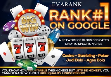 300 Powerful Homepage Sticky PBN DR 50+ DA 50+Thailand/Indonesian/Korean Gambling Casino