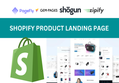 I will design shopify product landing page by pagefly