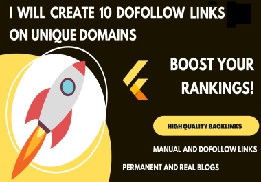 I will create 10 Dofollow Backlinks on High Quality Unique Domains