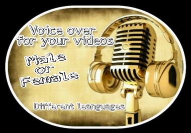 I will record a perfect voice over - any language for your project