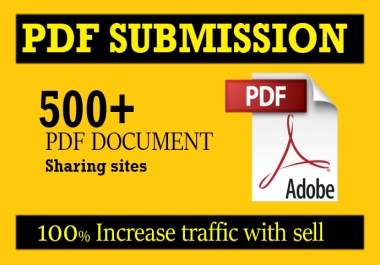 I will do PDF submission in 100 document sharing sites