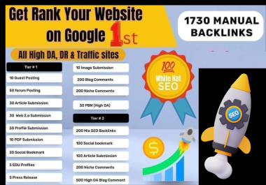 Get monthly off page SEO service with high authority white hat dofollow backlinks