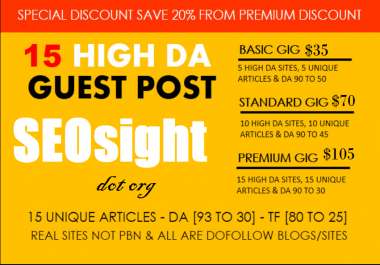 Write And Publish 15 High DA Guest Post DA 30 To 93