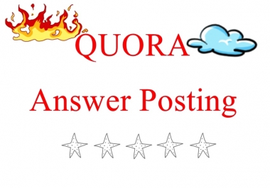 make your traffic through 30 high quality Quora Answer Posting