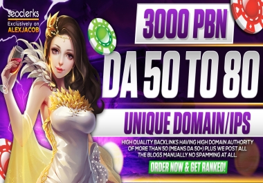 Biggest Discount Rank on top with 3000 PBN slot poker dofollow high quality backlinks