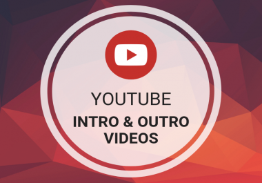 I will do attractive youtube intro,  outro video or animated logo