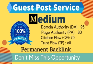 I will write and publish 3 guest post on medium. com DA95