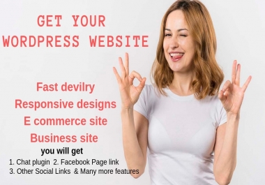 Develop wordpress professional website