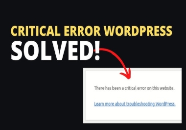 I will fix critical error wordpress website without losing your content