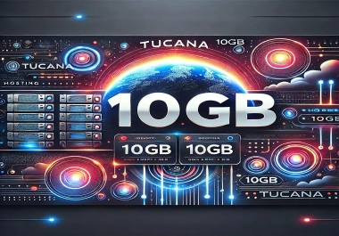 10GB hosting for website,  app,  dedicated email,  backup Tucana Annual Plan