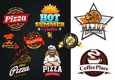 I will do food, pizza, bar, cafe, bbq, burger grill and restaurant logo