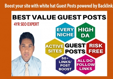 Boost your site with white hat Guest Posts powered by Backlinks