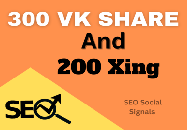 300 vk share and 200 Xing Seo Signals Backlinks High quality bast Google Rankings