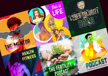 I will design a professional,  unique,  luxury podcast cover art