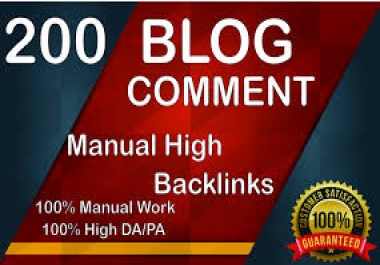 200 Manually Dofollow blog comments Backlinks Actual Page Pr6 To Pr2