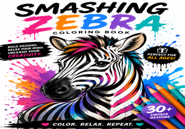 Get an Amazing Zebra and Friends Kids Coloring Book Pages for Just 5