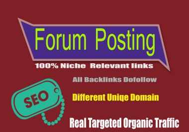 Best Quality 30 Forum Posting Backlinks