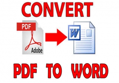 Convert your PDF Document files to Excel,  word files