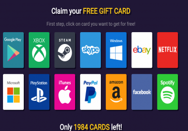 Gift Cards Generator CPA CPI Killer Landing Page Offers