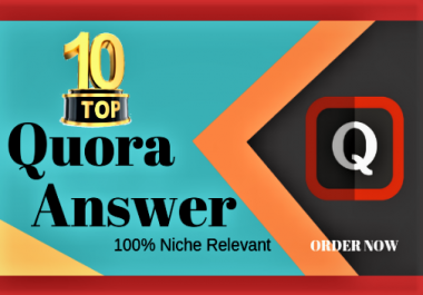 Promote your website with 10 quantity Quora Answers With Clickable Link
