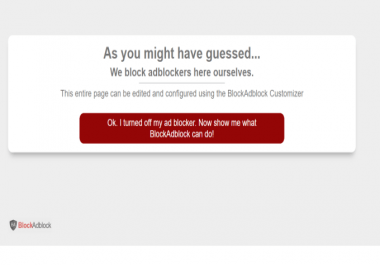 I will add anti adblocker script to your website