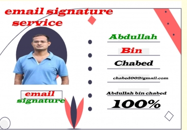 I will provided Email signature use html with setup instruction