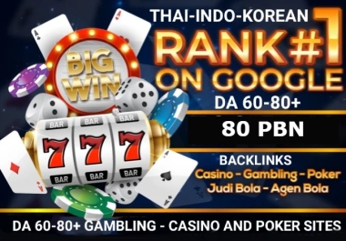 Thai-Indonesia-Korean-DA DR60+ Unique 80PBN-Gambling-Slots-Poker-Casino-Sports-Betting-Ufabet Sites