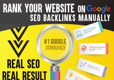 Help To Rank Your Website On TOP Google Rankings With Whitehat Backlinks package